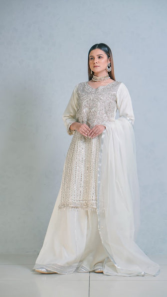 Naqshkaar Classic Formals WHITE SWAN