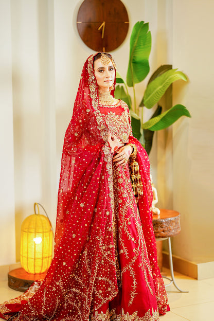 Hand-Crafted Pure Raw Silk Lehenga