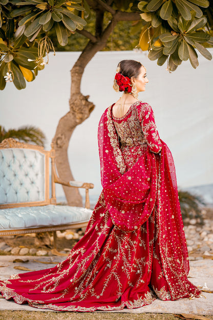 Hand-Crafted Pure Raw Silk Lehenga